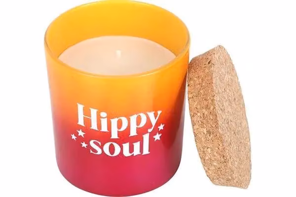 KDMD Hippy Soul Pomegranate & Fig Tabletop Candle in Orange, Red and Multicolour – 3