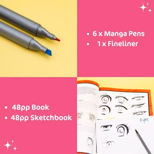 Hinkler Art Maker How to Draw Manga Multicolour Book for Adults – 3