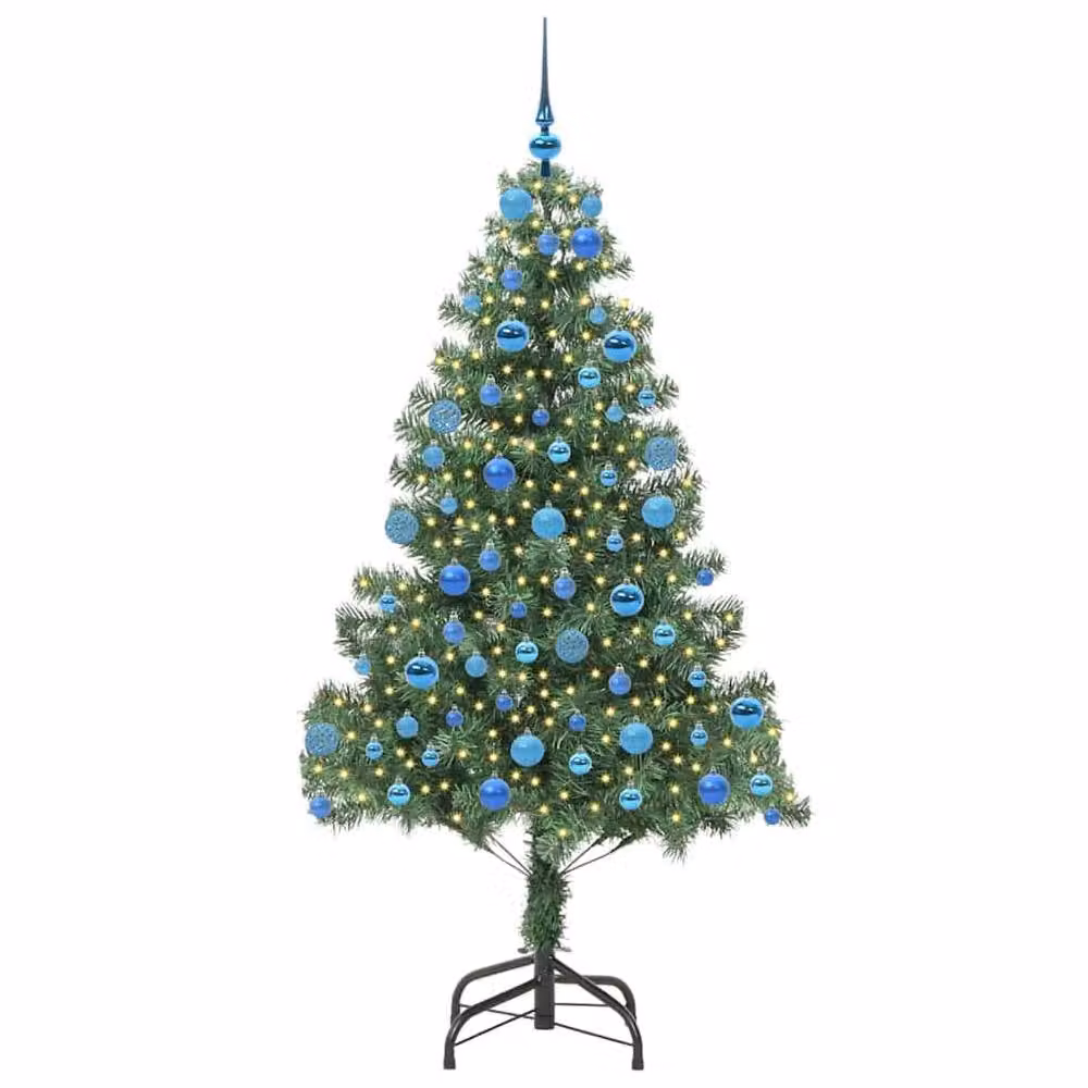 Berkfield Home Green PVC Christmas Tree with 300 LEDs and Stand, Height: 180 cm – 3