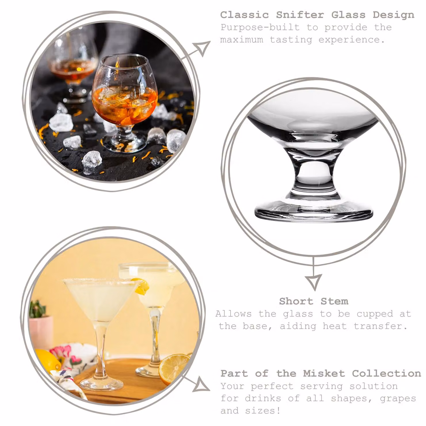 LAV Misket Cocktail Glass, Transparent, 390 ml, Pack of 6 – 2