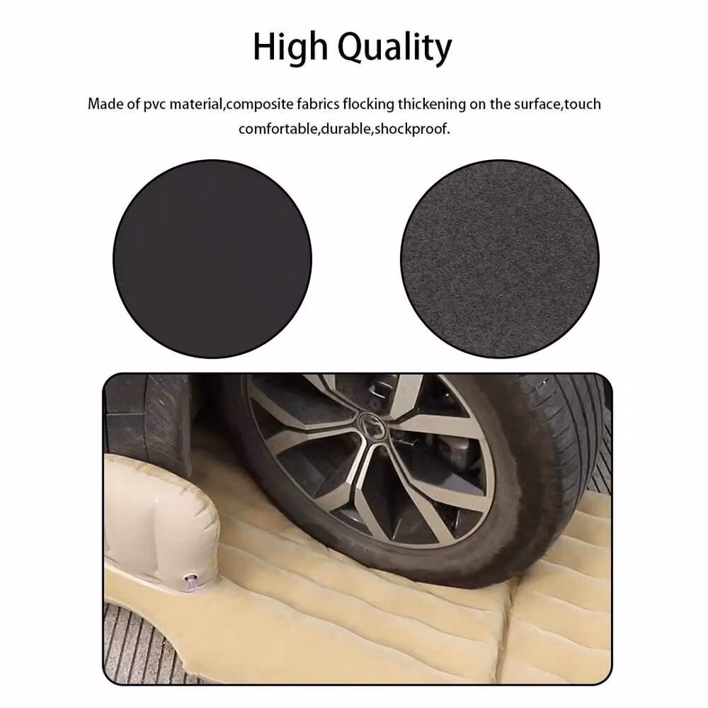 SPETLEK Grey Inflatable Car Air Bed for Rear Seats, Small Single Foldable Mattress – 4
