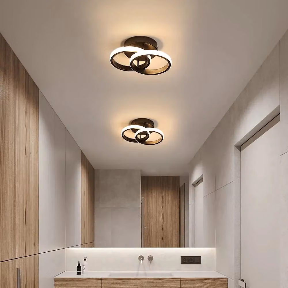 Pheashine Modern LED Ring Ceiling Light, 22W, Warm White, Black – 2