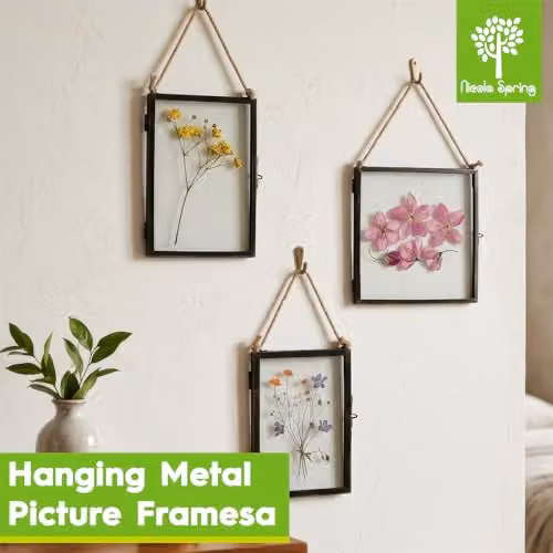 Nicola Spring Industrial Metal Hanging Photo Frame, Black, Fits 10 x 15 cm – 2