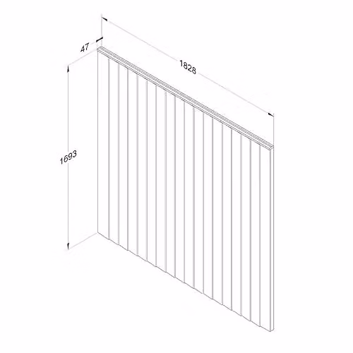 Forest Garden Brown Impregnated Wood Closeboard Fence Panels, Pack of 4, W: 182.88 cm, H: 167.64 cm – 3