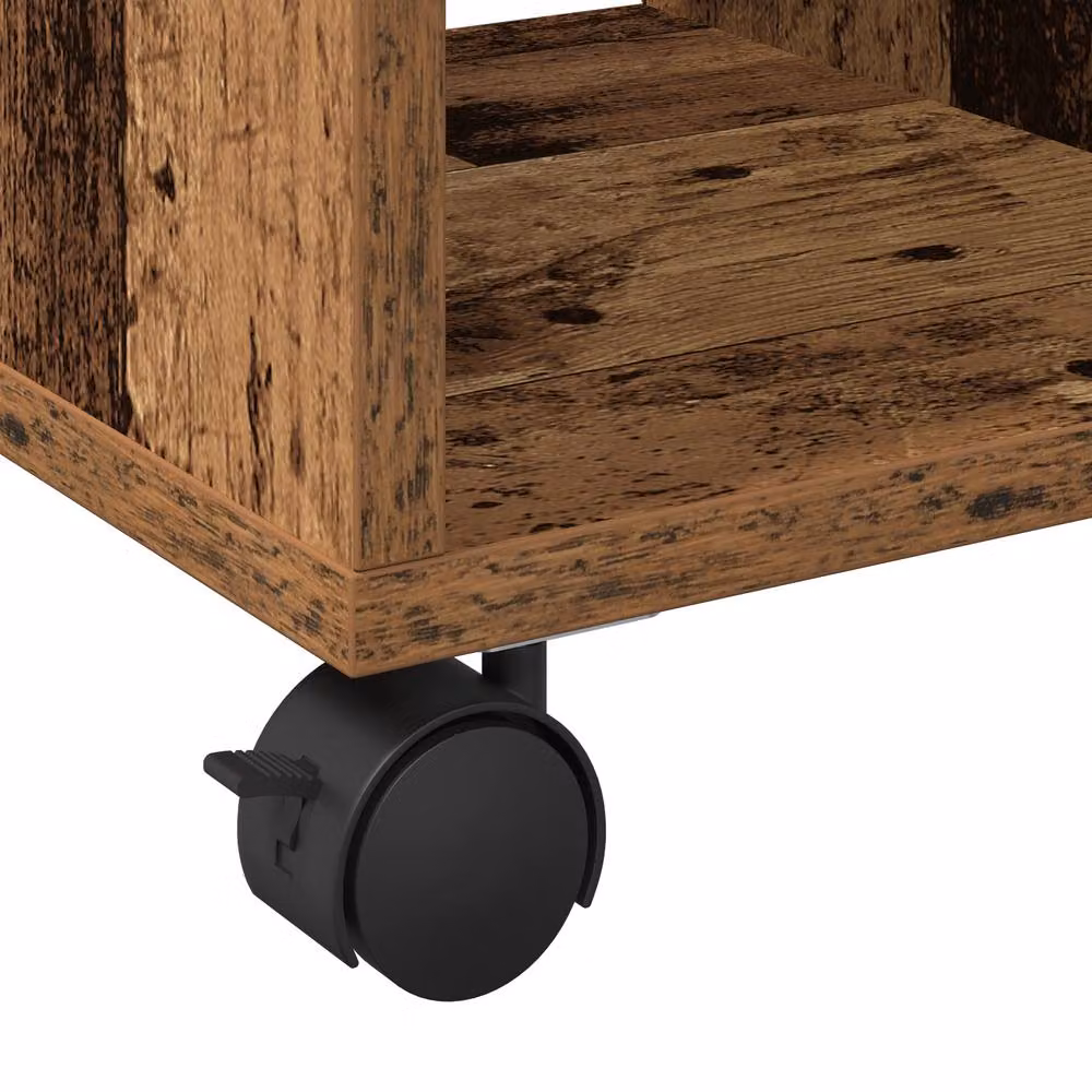 Berkfield Home Side Table with Castors, Brown, W/D/H: 50 x 30 x 55 cm – 7