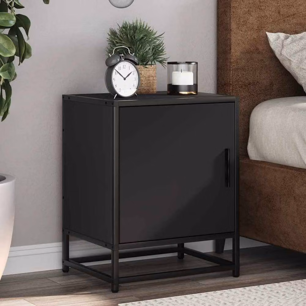 Berkfield Home Elegant Bedside Cabinets, 2 Piece Set in Black, W/D/H: 40 x 31 x 50 cm – 2