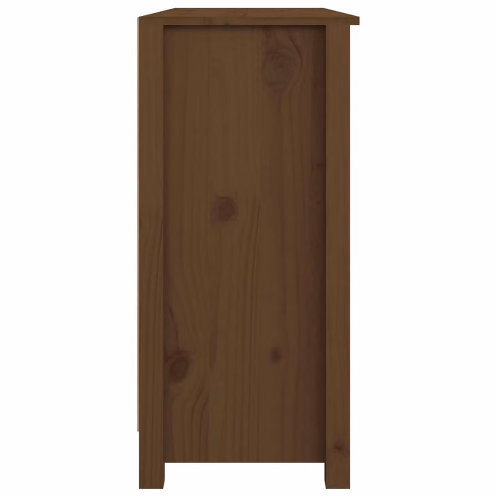 Berkfield Home Rustic Solid Wood Pine Sideboard in Honey Brown, W/D/H: 100 x 35 x 74 cm – 3