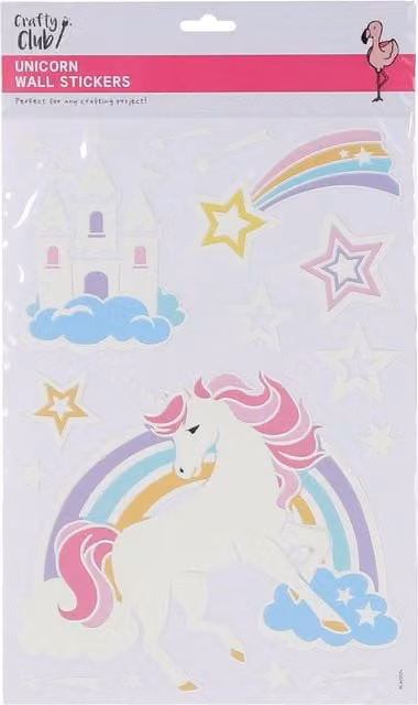 Crafty Club Multicolour Unicorn Adhesive Wall Stickers