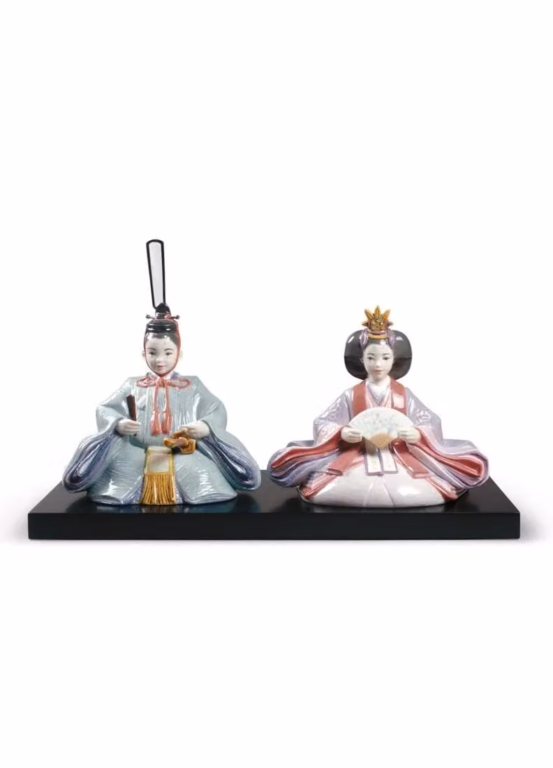 Lladró Hinamatsuri Dolls Multicolour Porcelain Oriental Figurine