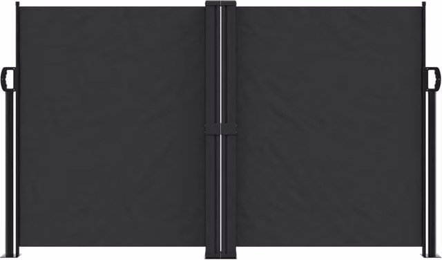 Berkfield Home Retractable Single Side Awning in Black, W/H: 1200 x 140 cm