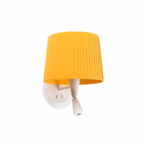 Faro Barcelona Samba APL.LECT White Fabric Cylinder Wall Lamp with E27 Socket, W/D/H: 21.5 x 16 cm x 19 cm