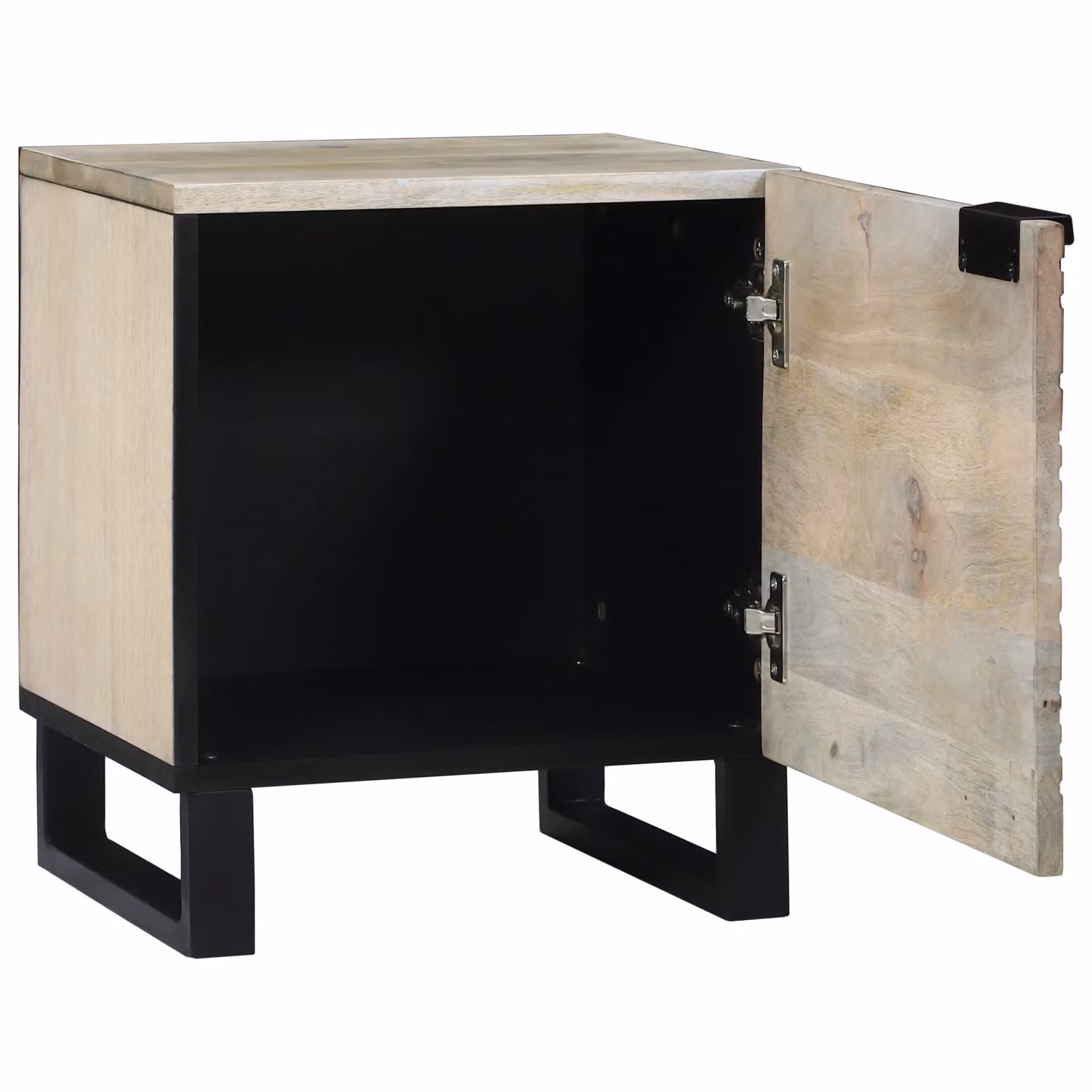 Berkfield Home Set of 2 Rustic Mango Wood Bedside Tables in Brown, W/D/H: 40 x 33.5 x 46 cm – 3