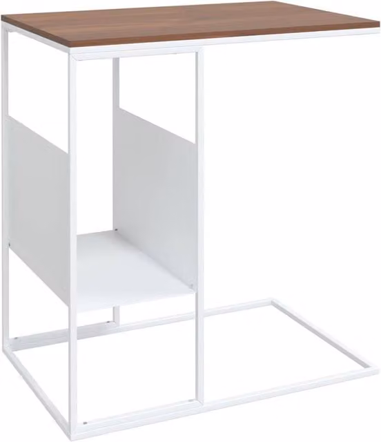 Berkfield Home White Modern Side Table in Engineered Wood W/D/H: 55 x 36 x 59.5 cm – 1