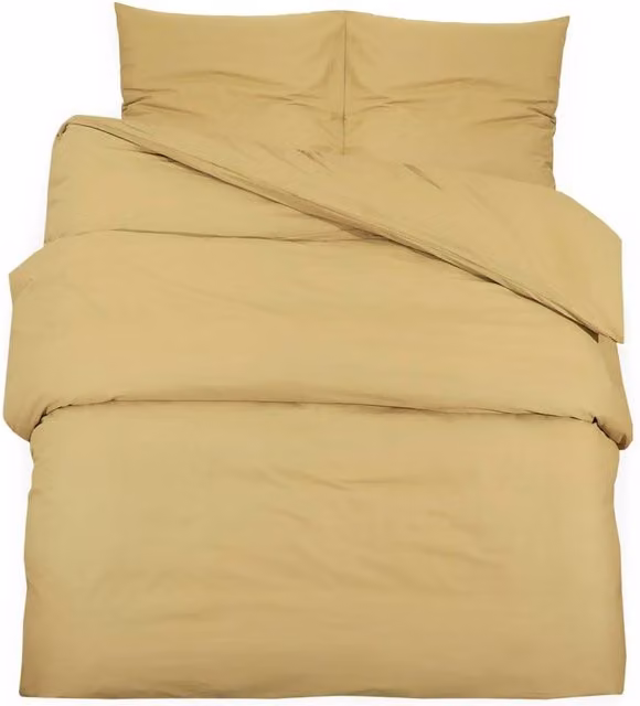Berkfield Home Microfibre Duvet Cover and Pillowcase Set in Taupe, 200 x 200 cm