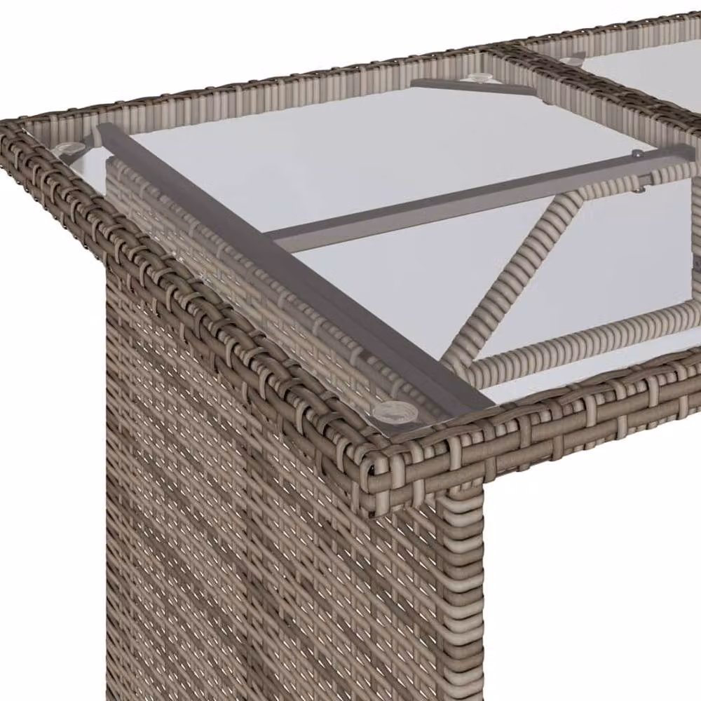 Berkfield Home Beautiful 2 Piece Grey Poly Rattan Garden Dining Set with Cushions – 6