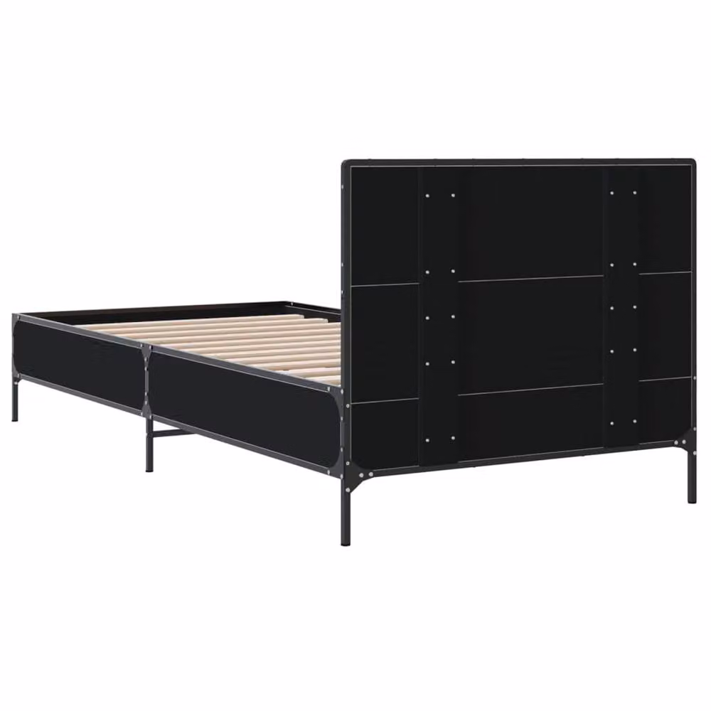 Berkfield Home Modern Bed Frame in Black, W/D/H: 100 x 200 x 80 cm – 5