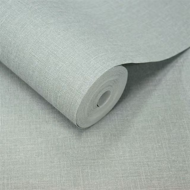 Grandeco Cirrus Aqua Plain Scrubbable Wallpaper in Blue and Turquoise