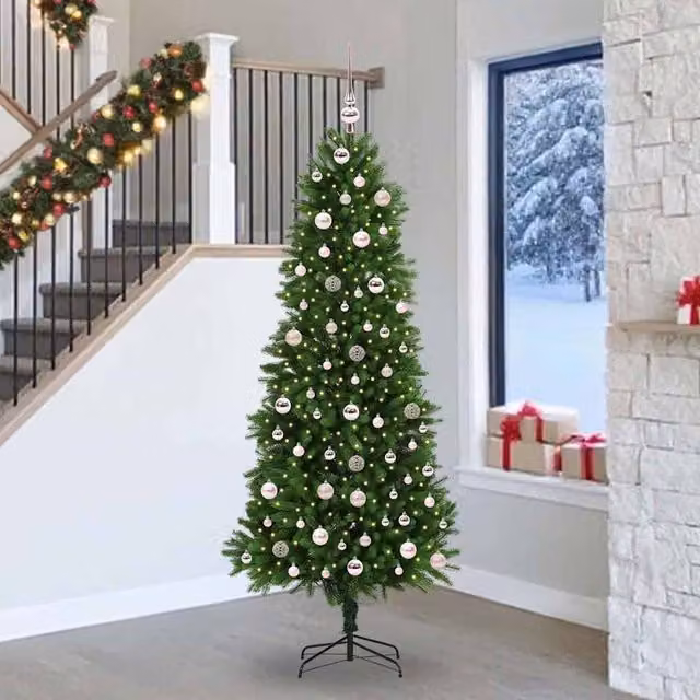 Berkfield Home Green PE Christmas Tree with 300 LEDs and Stand, Height: 240 cm – 1