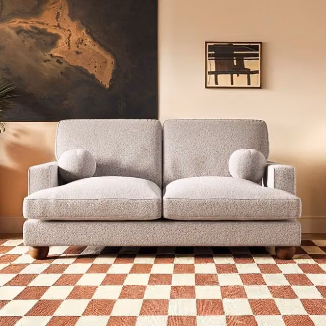 SolaceCo Addison 2 Seater Boucle Sofa in Beige