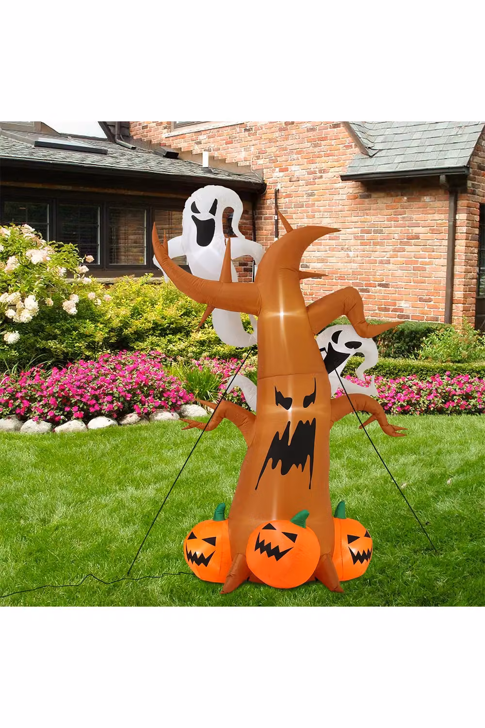 Living and Home Halloween Inflatable Ghost Pumpkin Blow Up Yard Decoration, Brown – 3