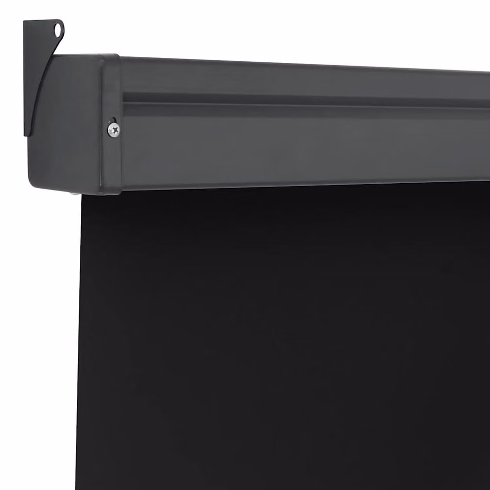 Berkfield Home Black Balcony Side Awning with Manual Pull, W: 125 cm, H: 250 cm – 5