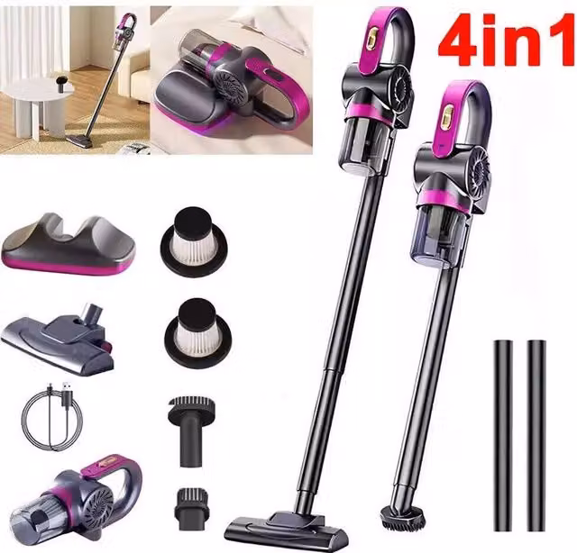 SPETLEK 4-in-1 Cordless Bagless Handheld Stick Vacuum Cleaner in Black