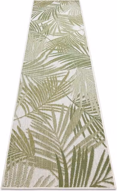 RugsX Sion Floral Runner in Beige and Green, W/D/H: 70 x 250 cm