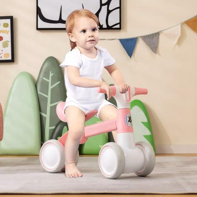 Costway Pink Metal Toddler Balance Bike