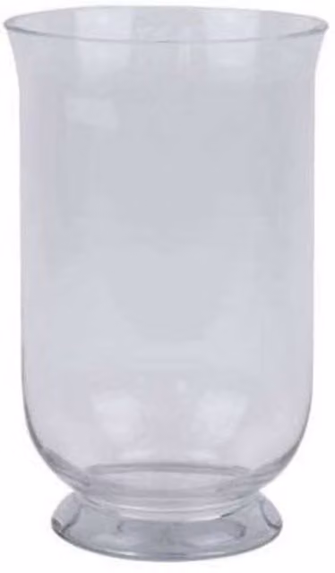 KDMD Hurricane Vase, Clear Glass, Height: 30 cm