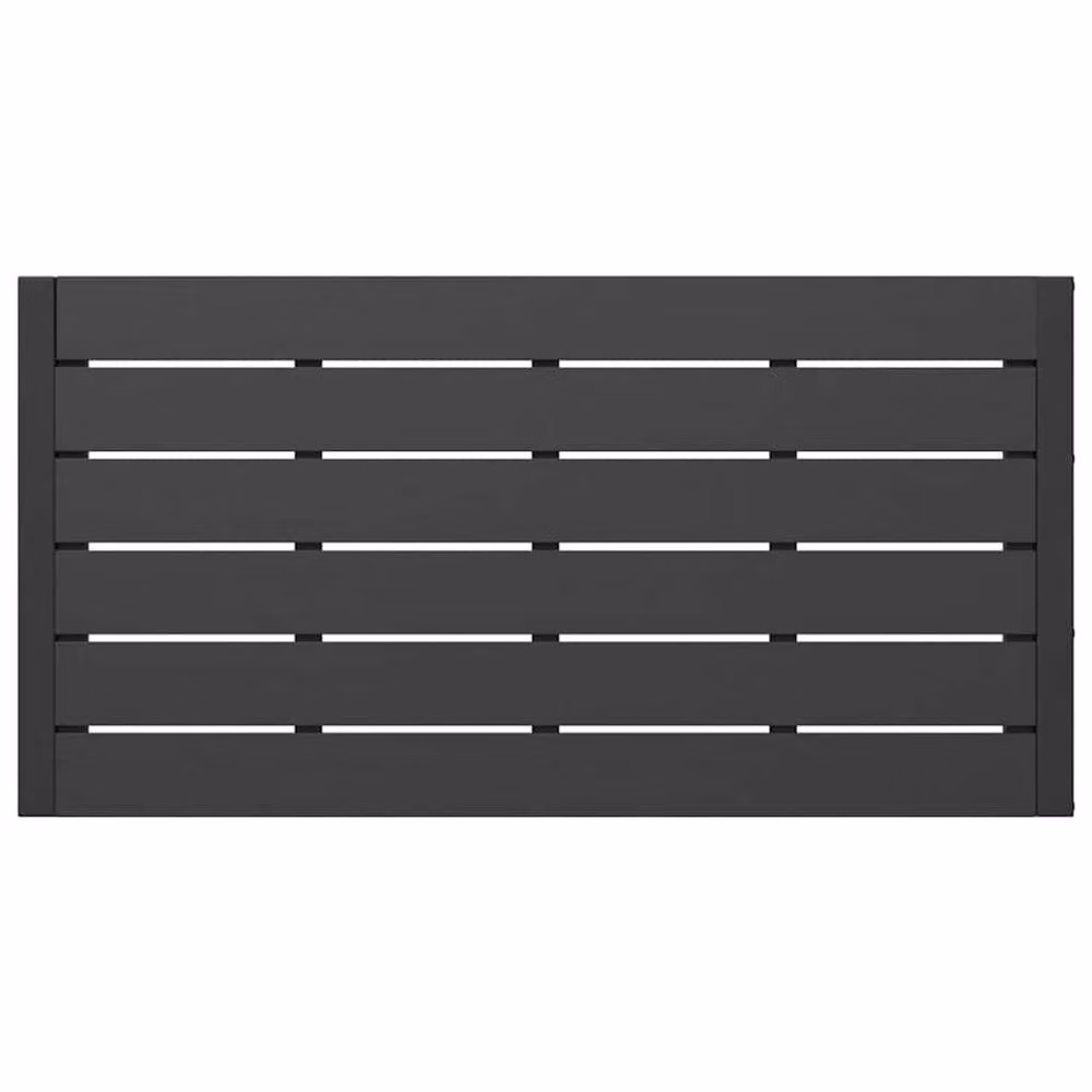 Berkfield Home 3-Piece Modern Garden Dining Set in Black with Powder Coated Steel and Composite Materials – 6