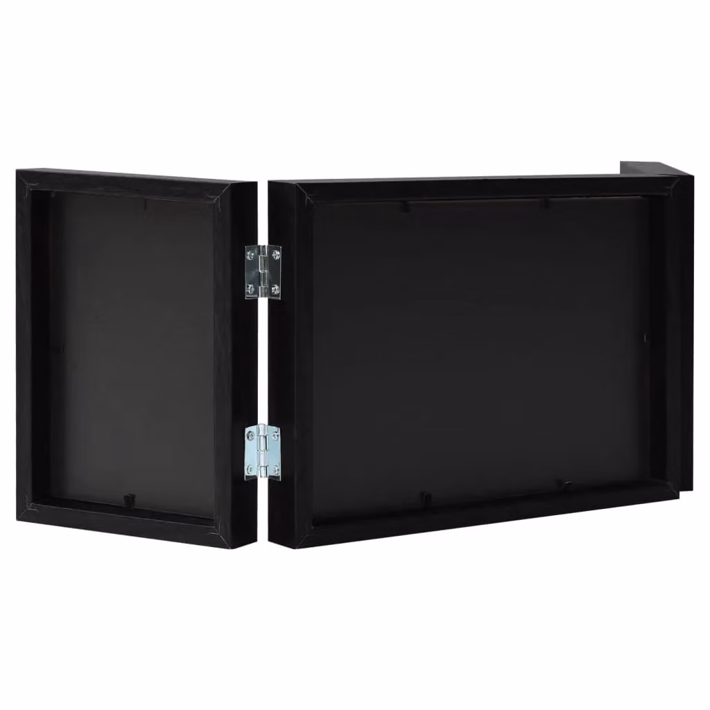 Berkfield Home Trifold Photo Frame Collage in Black, W: 22 cm, H: 15 cm – 3