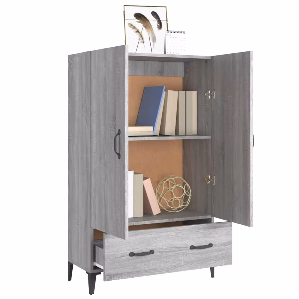 Berkfield Home Grey Sonoma Highboard W: 70 cm, D: 31 cm, H: 115 cm – 2