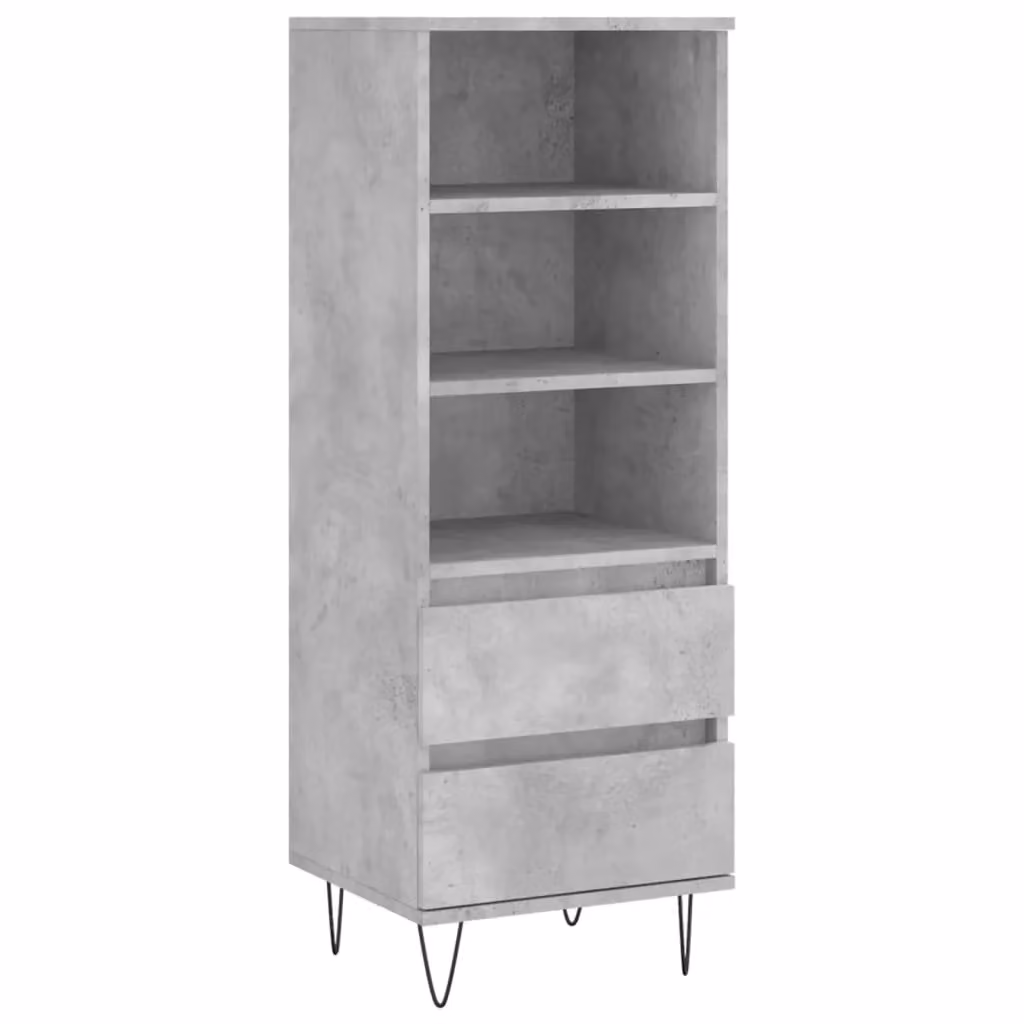 Berkfield Home Industrial Highboard in Concrete Grey, W/D/H: 40 x 36 x 110 cm – 2