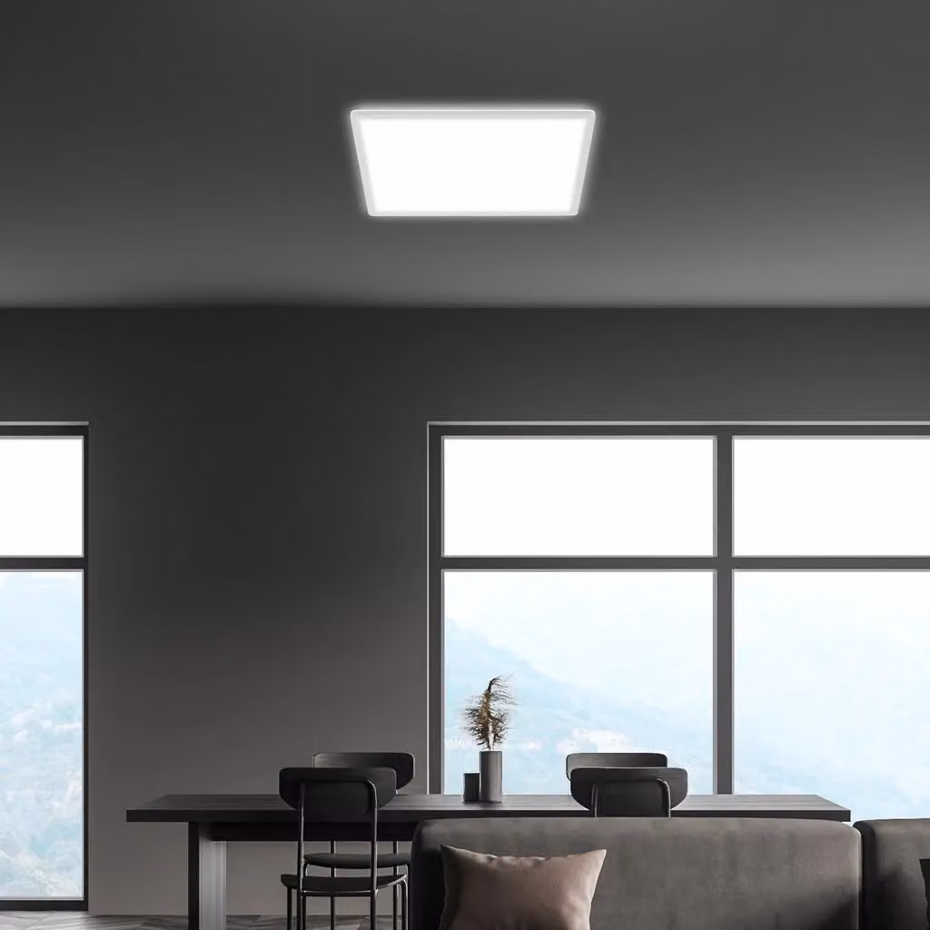 Briloner Ultraslim Square LED Ceiling Panel, 18W, 2400 Lumens, 4000K, White, W: 29.3 cm – 4