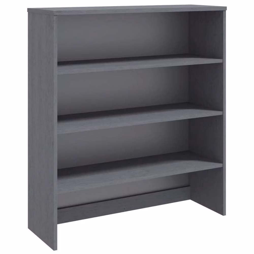 Berkfield Home HAMAR Highboard Top in Dark Grey Solid Wood Pine, W/D/H: 90 x 30 x 100 cm – 2