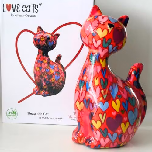 Animal Crackers Pomme Pidou Love Cats Ceramic Figurine, Multicolour, H 22.0 cm x W 12.5 cm x D 12.5 cm – 3
