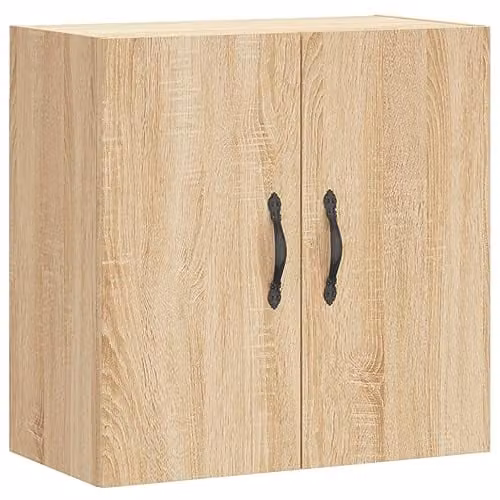 vidaXL Modern Wall Mounted Cabinet in Brown MDF with Hinged Doors, W/D/H: 60 x 31 x 60 cm