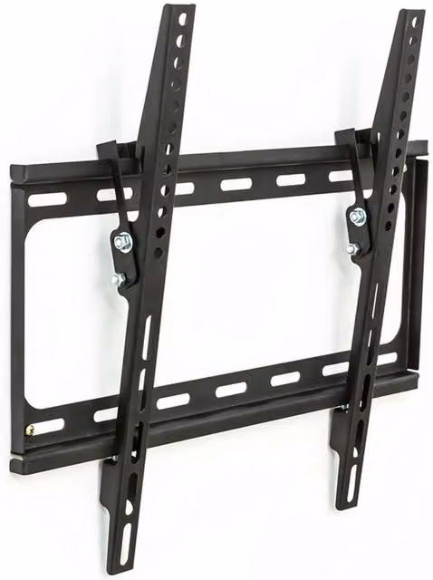 Tectake Tiltable and Width-Adjustable TV Wall Mount for 26-75 inch Screens, Black Matt Metal