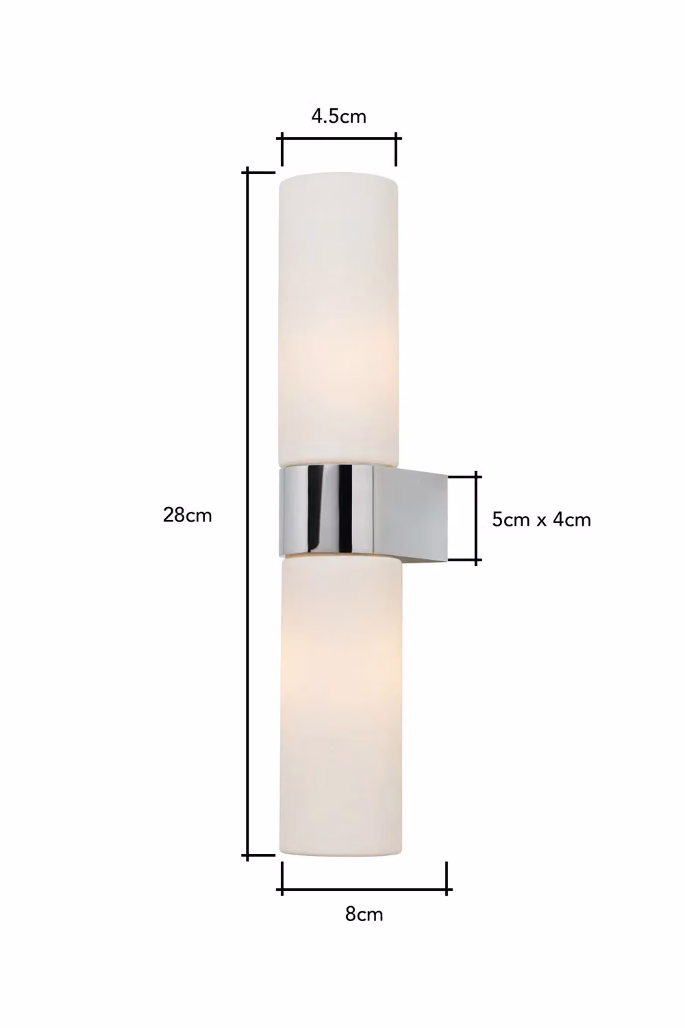 BHS Lighting Wendy Modern Metal Bathroom Wall Light in Silver – 2