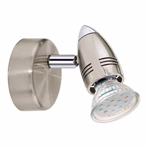 Loops Modern Chrome Wall Spot Light with GU10 LED Bulb Included – 1
