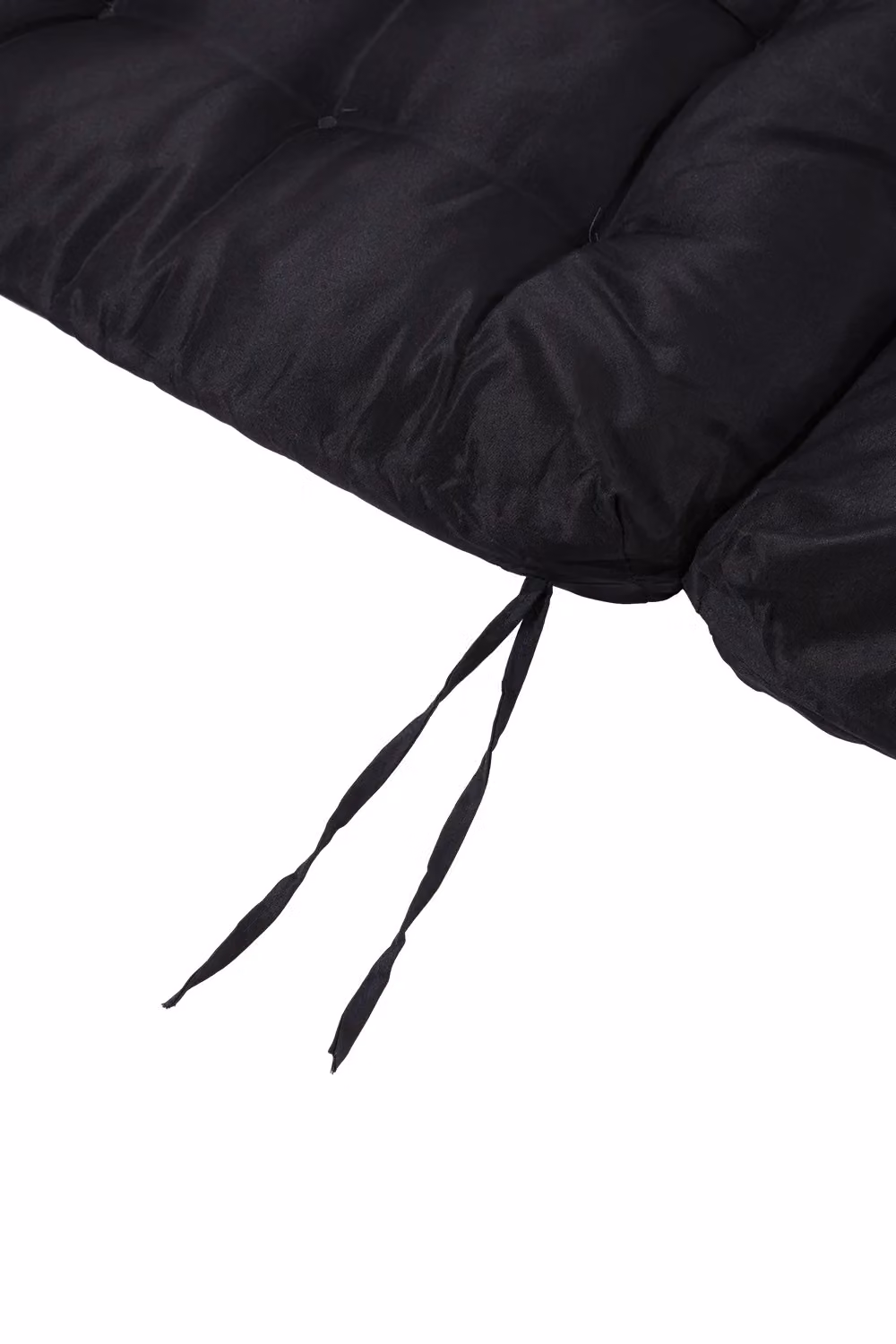 Living and Home Waterproof Outdoor Seat Cushion with Fixing Straps, Black, W: 125 cm, D: 53 cm – 4