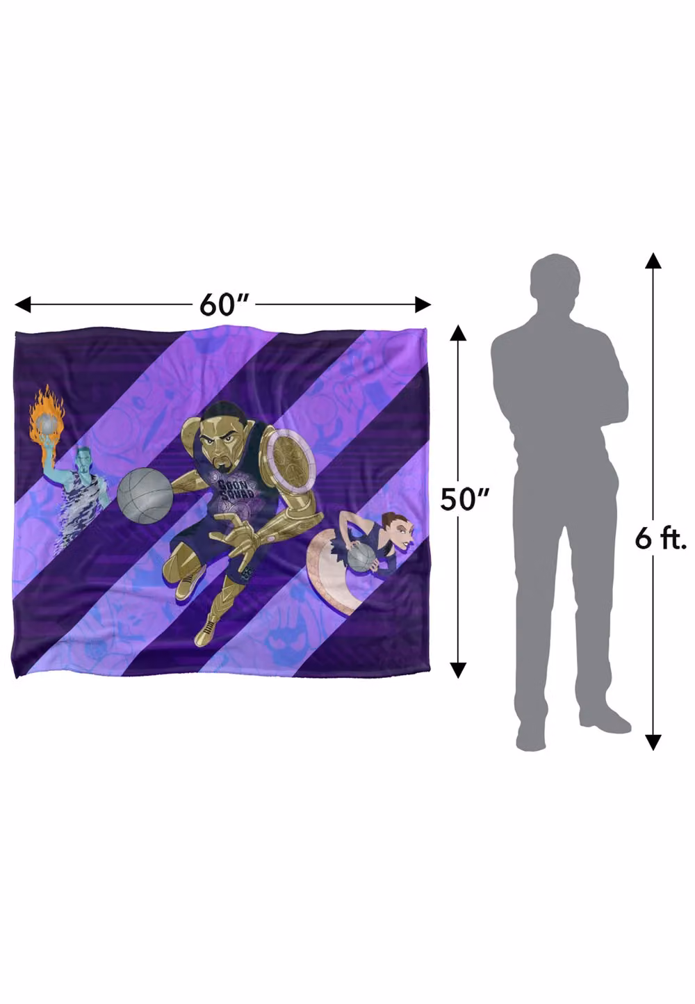Warner Brothers Space Jam 2 Silky Touch Super Soft White Throw Blanket W/D/H: 152 x 127 cm – 3