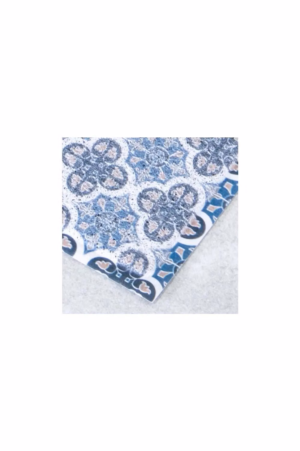 Artsy Mats Blue Mediterranean Graphic PVC Doormat, W: 70 cm, D: 40 cm – 2