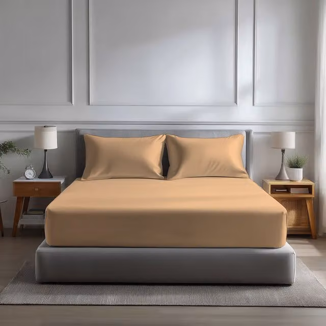 Snug City Beige Microfibre Soft Touch Extra Deep Fitted Sheet, Small Double, W/D/H: 122 x 200 x 40 cm – 1