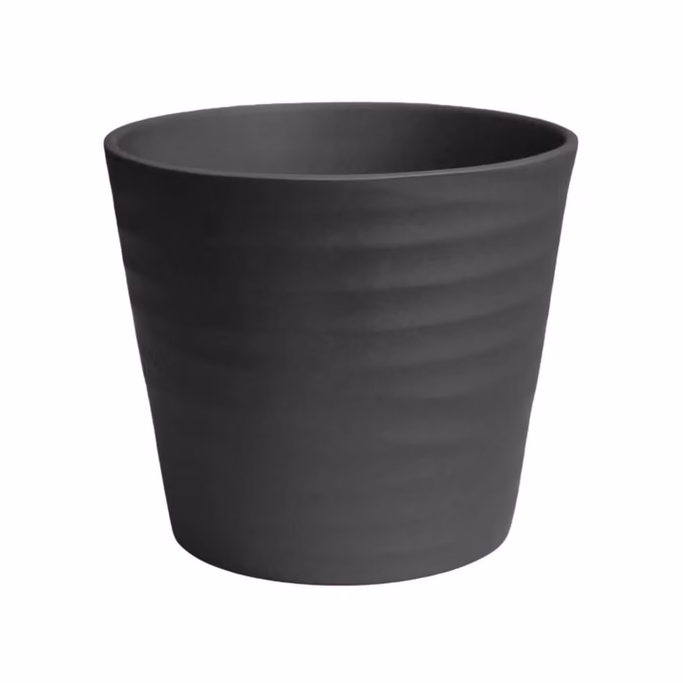 Ivyline Oslo Anthracite Ceramic Taper Planter, H: 24 cm, D: 28 cm