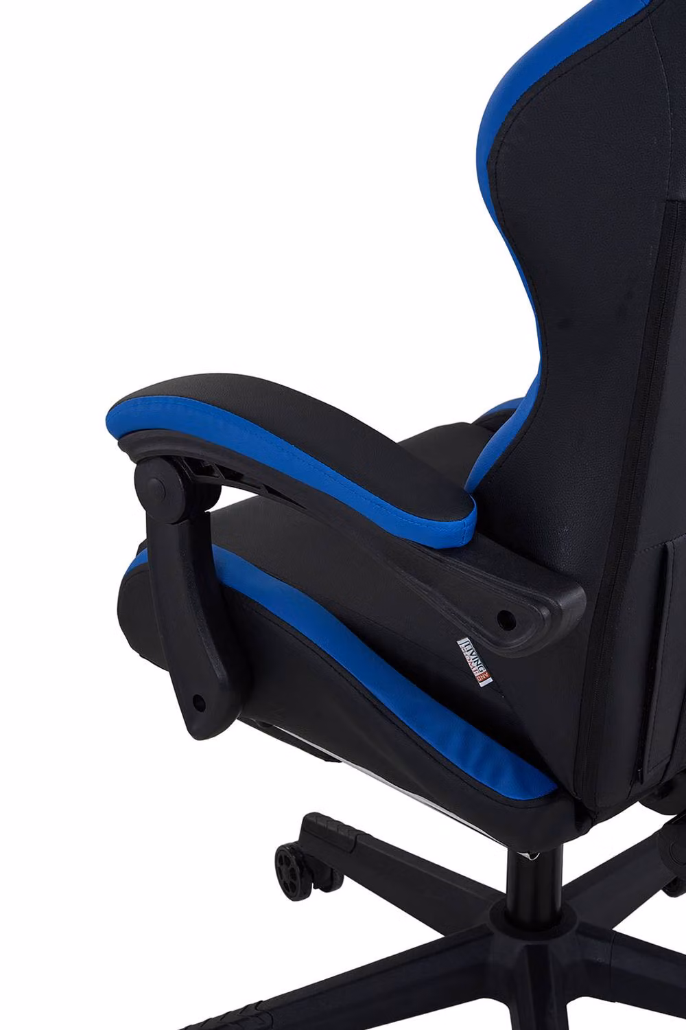 Living and Home Blue High Back Gaming Chair with Massage Lumbar Support, Footrest and Headrest – 4