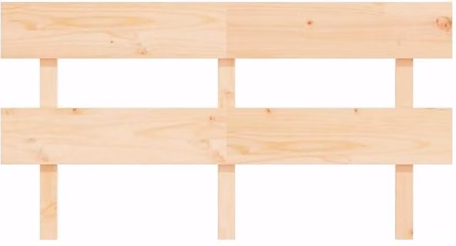 Berkfield Home Beautiful Bed Headboard in Tan Solid Wood Pine, W: 154 cm, D: 3 cm, H: 81 cm