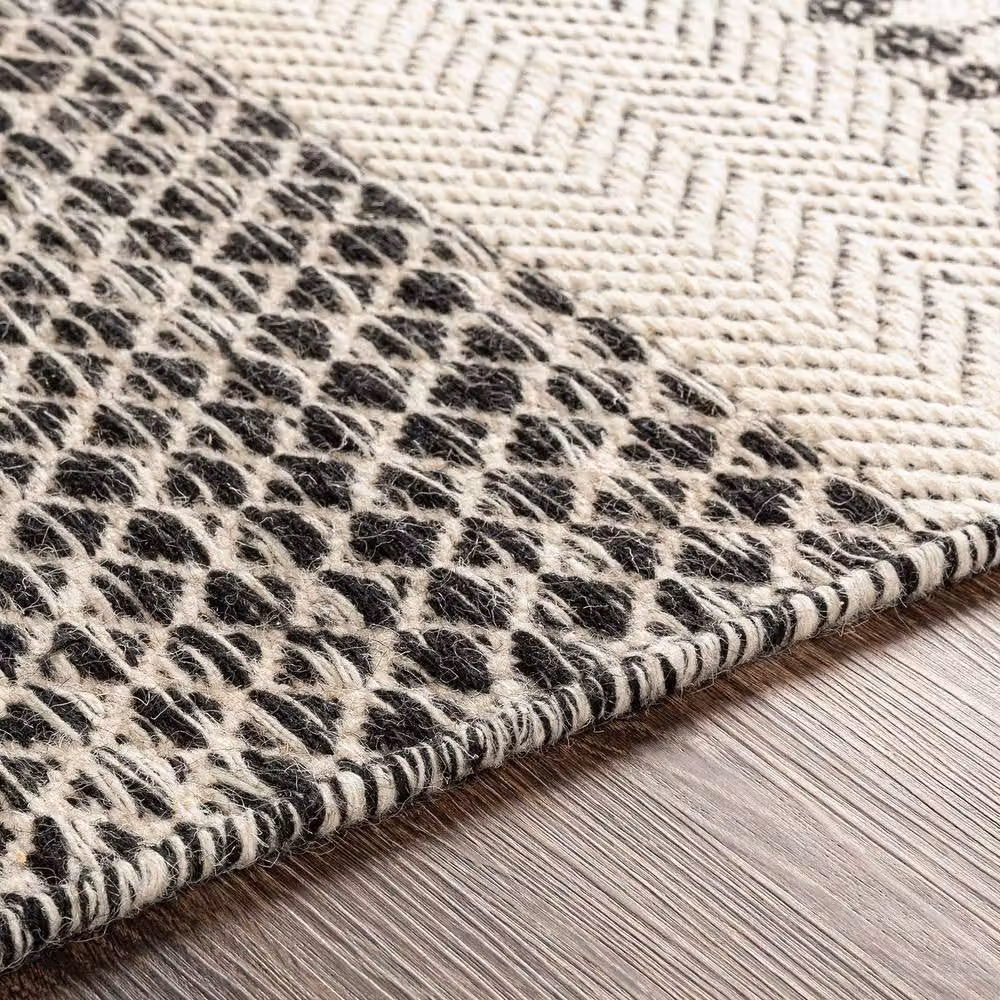 Livabliss Mardin Hand Woven Wool Bedroom and Living Room Rug in Black and Beige, W: 150 cm, D: 230 cm – 3