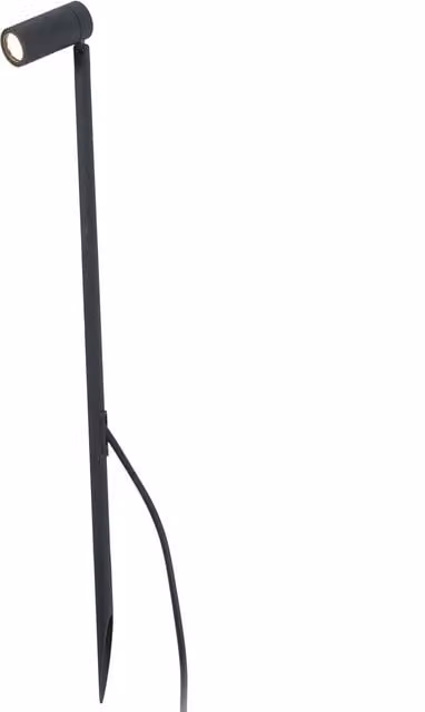 Faro Seth LED Outdoor Tall Ground Spike Light in Black, IP44 Rated