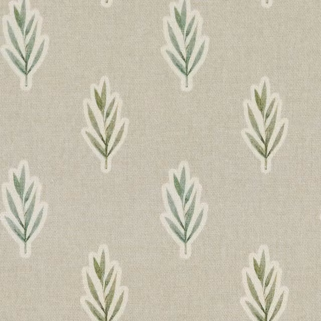 Ante Decor Hidcote Floral Cotton Fabric in Ecru, Beige and Green